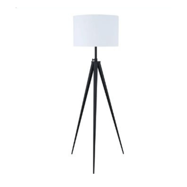 Harrington 60-inch Drum Shade Metal Tripod Floor Lamp Black - Floor Lamp furniture item for interior design